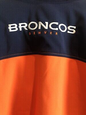 NFL Denver Broncos Jacket - Full Zip, Blue and Orange, Mens Size