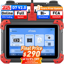2025 XTOOL D7 V2.0 Full System Diagnostic Bi-...