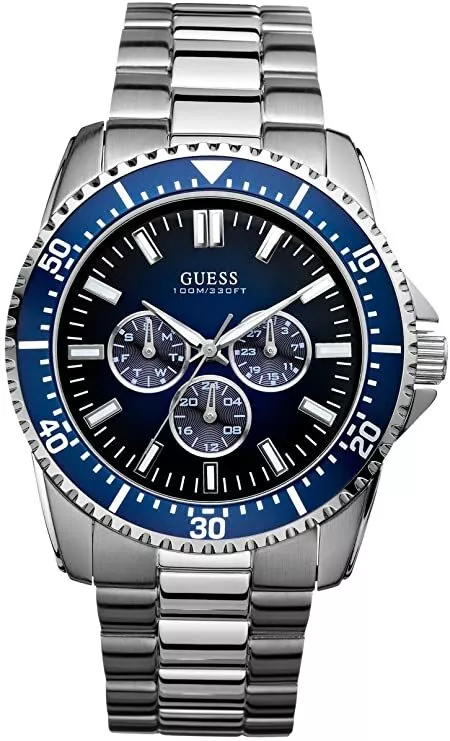 Guess watches blue best sale dial