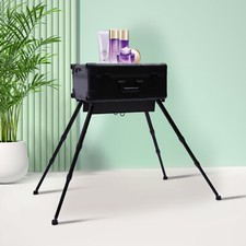 Rolling Makeup Train Case Cosmetic Trolley Organizer Travel w/LED LIght  Mirror