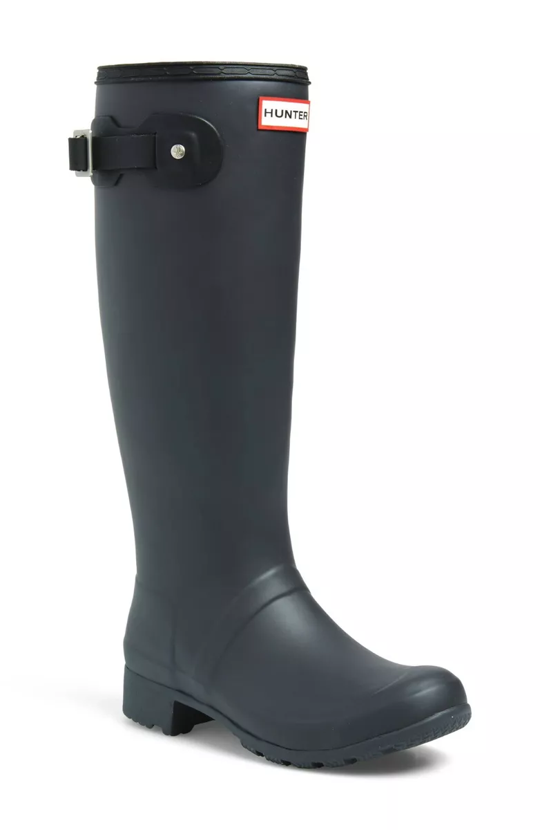 New Hunter Original Tall Tour Packable Rain Boots Gray Size 11 US