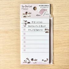 Kawaii Cute Cat Ragdoll To-Do List Sticky Note Mind Wave Made in Japan