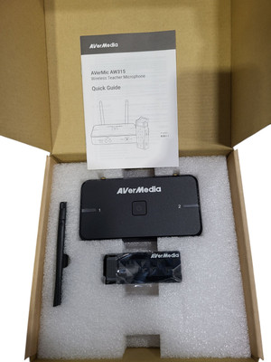AVERMEDIA AW315 AVERMIC WIRELESS TEACHER MICROPHONE SET DUAL MIC CHARGING DOCK