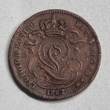 1 CENTIME 1887 BELGIE BELGIUM BELGIQUE