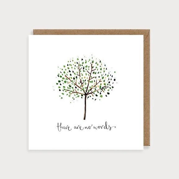 There Are No Words Tree Sympathy Card - Louise Mulgrew Illustrated Greeting Card