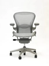 Herman Miller Aeron Mesh Office Desk Chair Large C fully adjust Lumbar silver