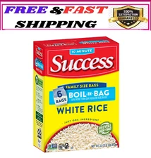 Success Boil-in-Bag Rice, Precooked Long Grain White Rice, Gluten Free, 32 oz, 6