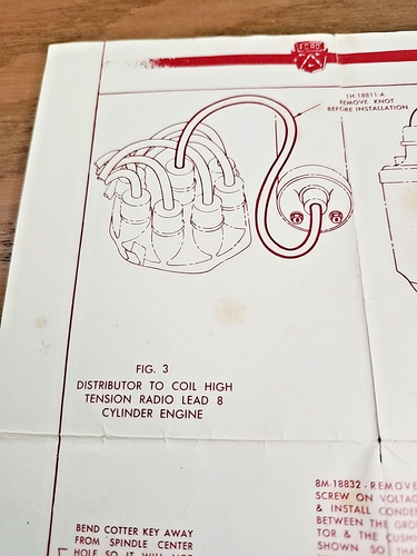 1950s FORD CAR TUNE-UP & WIRING DIAGRAM CHART / USEFUL VINTAGE ITEM E1 - Foto 4 di 5