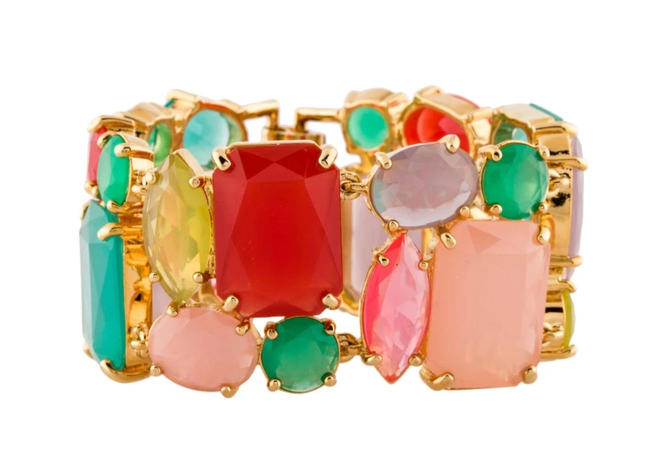 Brazalete Brazalete Kate Spade PUÑO Resina Gota de Goma Tutti Frutti Eslabón Gris Foto 4 de 4