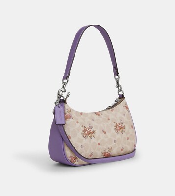 日本未入荷★Coach Teri Shoulder Bag 花柄 CAL37 CAL45 COACH CAL37 Teri Shoulder Bag In Signature Canvas With