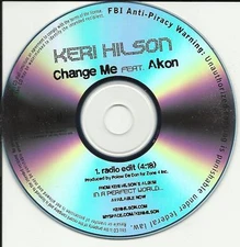 KERI HILSON w/ AKON Change Me w/ RARE EDIT PROMO DJ CD single USA MINT