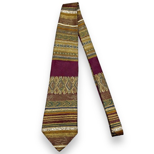 Dona Dona 100% Silk Dress Tie Made in Italy Vintage Abstract Print 59" 4" - Picture 2 of 11