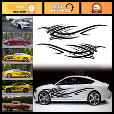 2pcs 94.4 Universal Flame Graphics Car Side Stickers Racing Decals For Suv Tr