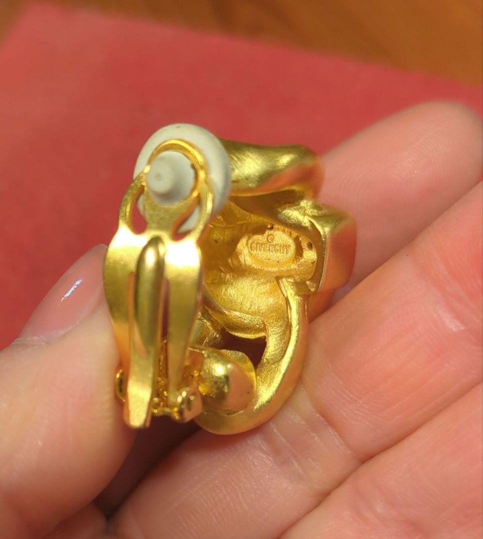 GIVENCHY Gold Chain Hoop Earrings Gold Color Chain Design Jewelry Style thumbnail 11