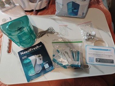 NasalFresh MD Powered Saline Nasal Irrigation System USB Rechargeable