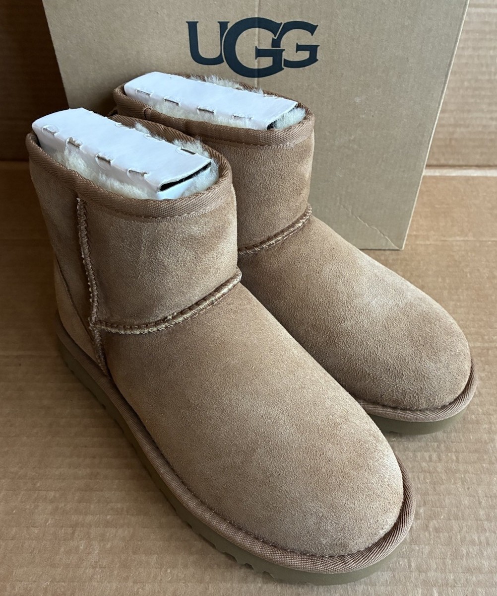 UGG Womens Classic Mini II Boots Size 5 Chestnut 1016222 Authentic