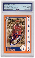 Dee Brown Signed 2006 Press Pass Old School Basketball Trading Card #9 - PSA/DNA