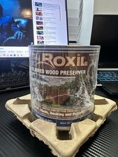 Roxil PC Coloured Wood Preserver Chestnut 1L Shed Fence Decking Treatment