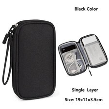 Waterproof Travel Cable Organizer Bag USB Charger Cord Storage Carry Case