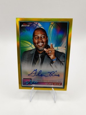 GLEN RICE 2021 FINEST AUTOGRAPHS GOLD REFRACTORS #FAGR #/50