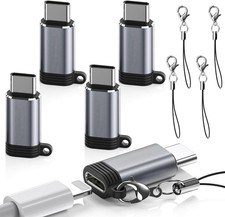 5 Pack USB C to Lightning Charge Adapter for iPhone 16 15, Lightning to USB C Ad