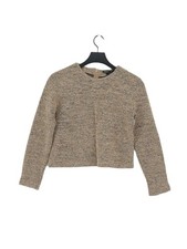 Mango Women's Top XS Brown Wool with Acrylic, Cotton, Polyamide, Polyester Basic