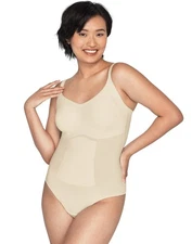 Maidenform Women’s Shapewear Smoothing Shaping Thong Bodysuit Cool Comfort Firm