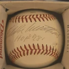 Eddie Mathews Signed Baseball Autograph Inscribed HOF 78