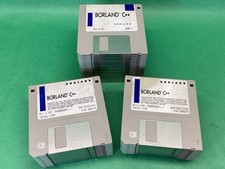 3 Sets  Vintage 1992 Borland C  Software - 40 3.5  Floppy Disks - UNTESTED