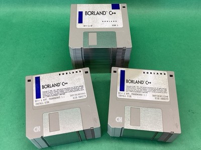 3 Sets ? Vintage 1992 Borland C++ Software - 40 3.5  Floppy Disks - UNTESTED