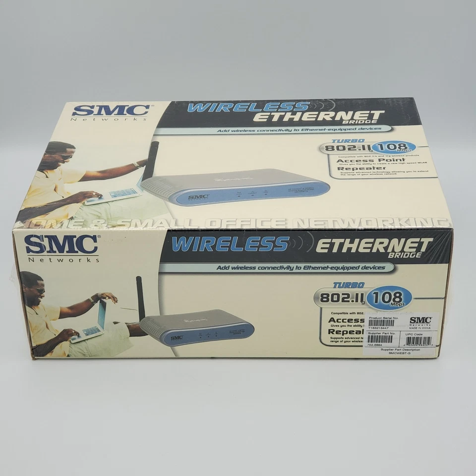 SMC Wireless EZ Connect 802.11g Wireless Ethernet Bridge ~ SMCWEBT-G ~ New - Image 4 of 4