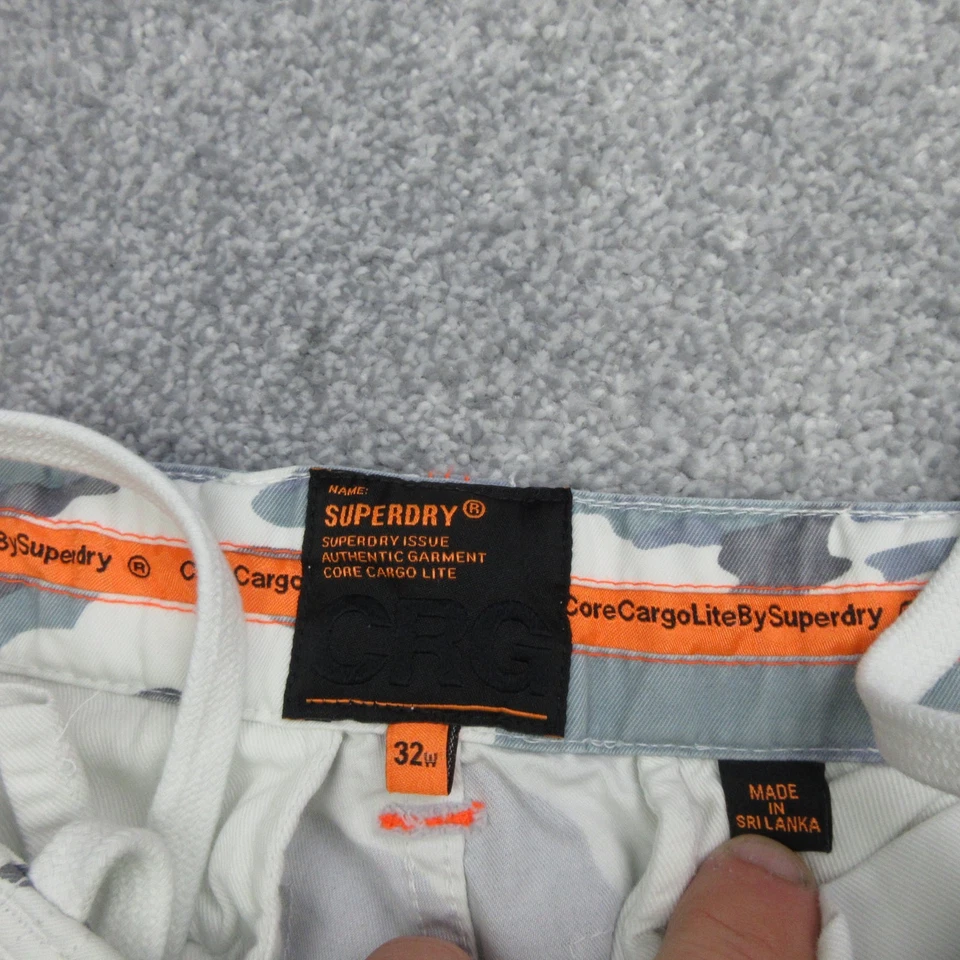 Superdry Pantalones Cortos Hombre W32 Gris Camuflaje Core Cargo Utility Militar Combates Field 691 Foto 2 de 4