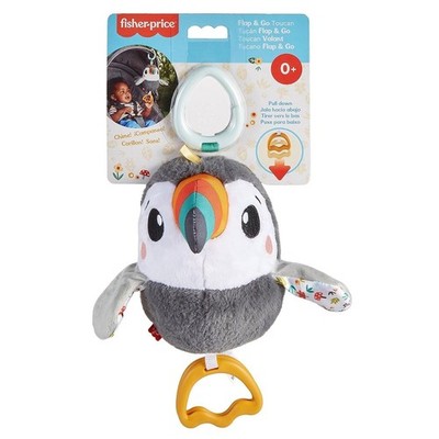 Mattel HNX66 - Fisher-Price - Plüschiges Kinderspielzeug, Flatter Tukan To-Go