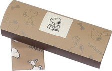 Peanuts Snoopy Eyeglass Glasses Case Brown with Cloth Japan New