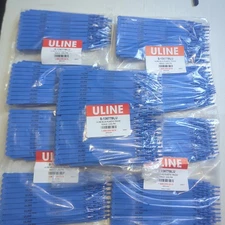 New Uline 500 Pieces  H-543BLU Blue Plastic Truck Seals 7.5" Long (5x100 Bags) 