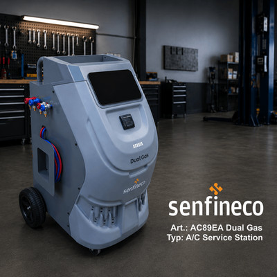 Klimaservicegerät DUAL für R134a R1234yf A/C Hybrid Wartung  10'' Touch PROFI