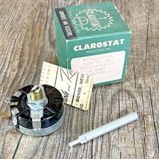 Clarostat A58-50k Ohm Potentiometer Wire Wound 3W Rotary Pick-A-Shaft NOS
