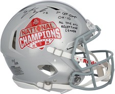 Emeka Egbuka Buckeyes Signed 2024 National Champs Authentic Helmet w/Inscs LE 25
