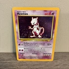 Pokemon TCG Base Set MEWTWO 10/102 Unlimited Holo Rare Card Vintage WOTC 1999 LP