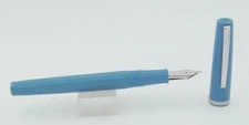Esterbrook A101 Blue & Chrome Aerometric Fountain Pen - 2556 Fine Nib - 1950's