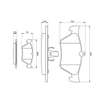   BOSCH BREMSBELAGSATZ SCHEIBENBREMSE VORNE 1605003 NEU DE STOCK