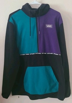Vans Black, Teal And Purple Fleece Sweatshirt
