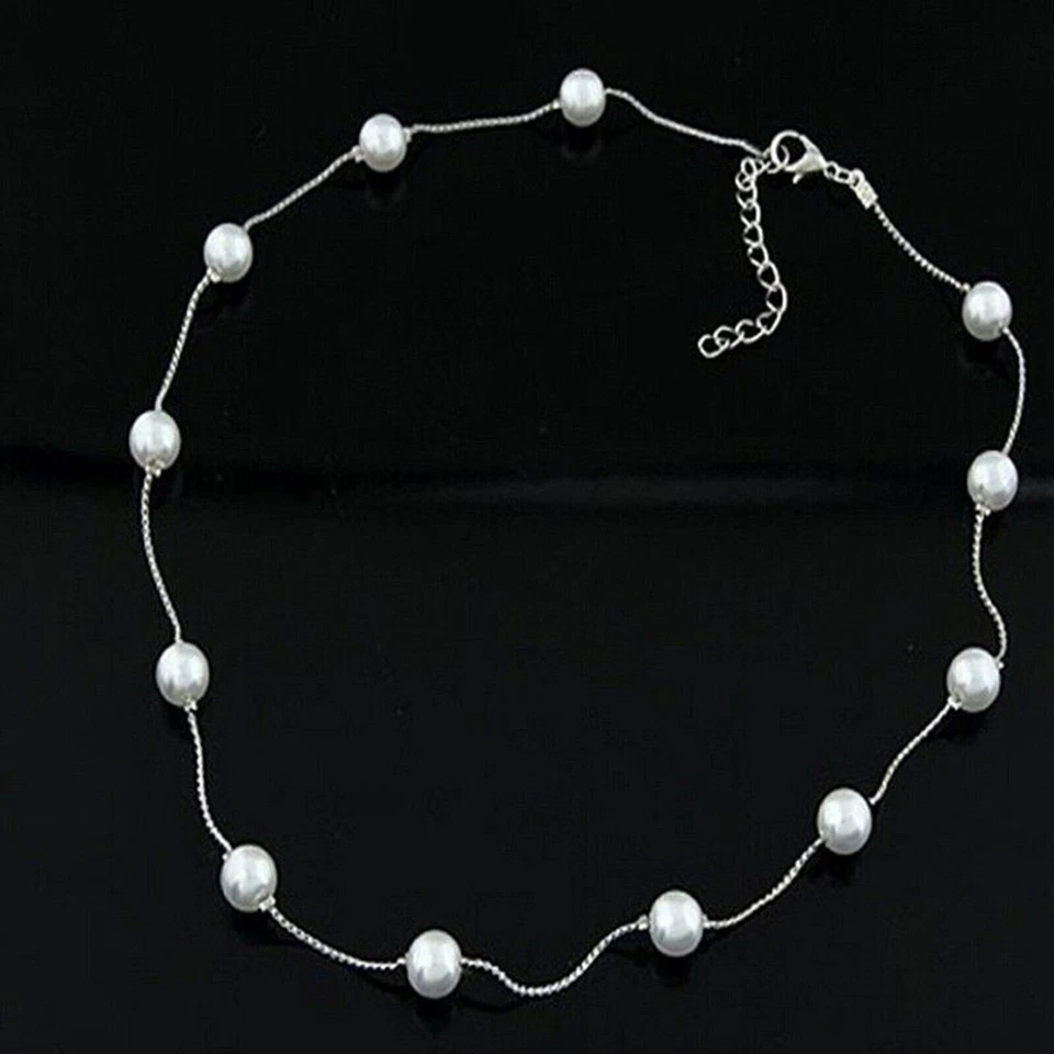 Damen Silber Halskette Schmuck eleganten Charme Geschenk - Bild 3 von 4