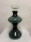 Vintage Blenko 5719 Floor Decanter Charcoal Crystal Glass Rare 1957-58 19 1/2”