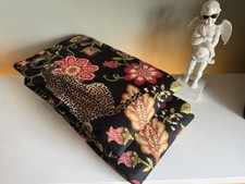Large Dunelm Pink Paradise Cheetah Eyelet Fully Lined Velour Curtains