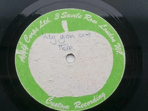 THE BEATLES  7"  APPLE ACETATE  HEY YOU OUT THERE   UNKNOWN ARTIST