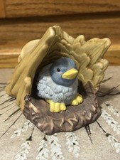 1984 Franklin Woodland Surprises Bluebird Porcelain Jacqueline Smith Figurine