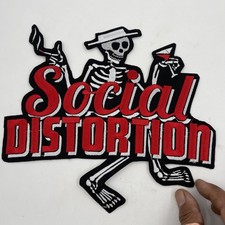 Social Distortion Band Skelly Logo Patch: Sew On, Quality Embroidery, 10 X 9.5