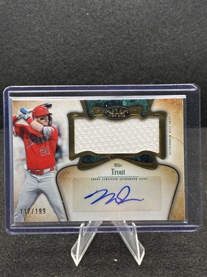 2026 Topps Tier One - Tier One Jumbo Relic Mike Trout Angels /199 (AU,MEM)