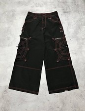 ILLIG Vintage Rave Goth Pants Nylon Rare Y2k Web Black Size 30